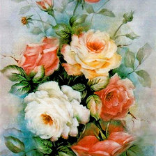 Схема вышивки «шикарные розы»