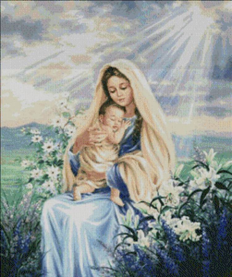 божья мать - божья мать, дона гелсингер, мать, дитя, икона, религия - предпросмотр