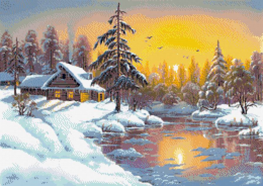 зимний закат 3 - предпросмотр