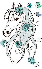 конячка - цветы, год лошади, животные, лошадь - оригинал