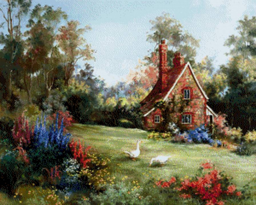 марти белл-сказочный домик - картины, картина, пейзаж - предпросмотр