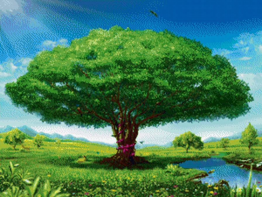 Дерево - дерево, зелень - предпросмотр