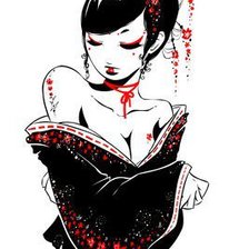 Схема вышивки «Гейша»