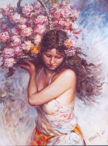 Цветочница - девушка - оригинал