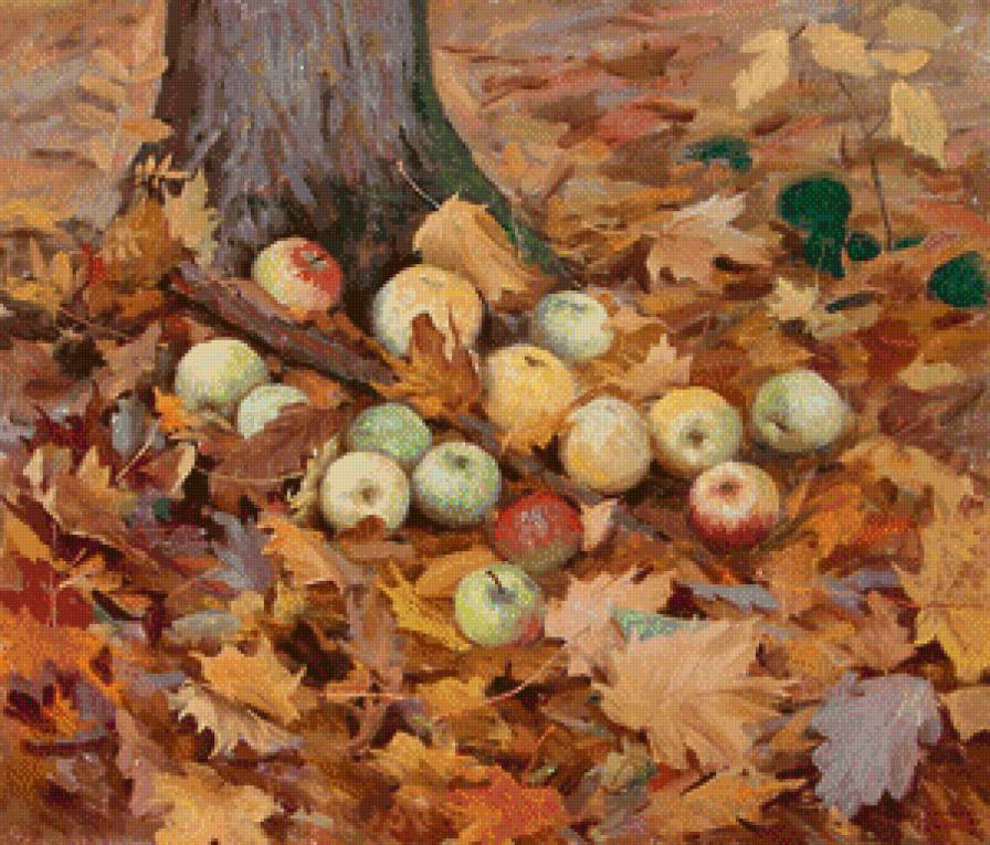 Последний урожай. - осень, яблоки - предпросмотр