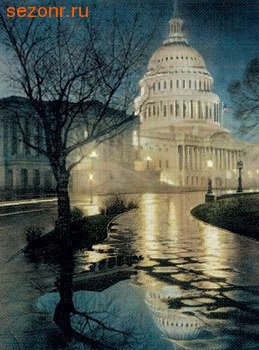 серия "города" - пейзаж.город.ночь - оригинал