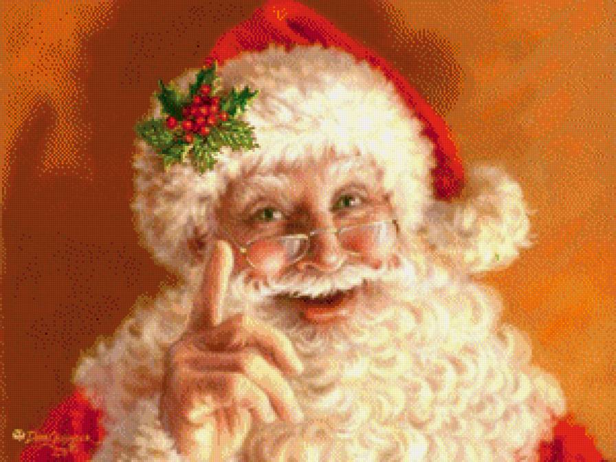 санта клаус. - санта клаус, зима, дед мороз, новый год, рождество, дона гелсингер - предпросмотр
