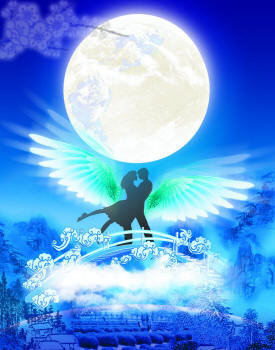 На мосту - парень и девушка, сон, пара, мост, облака - оригинал