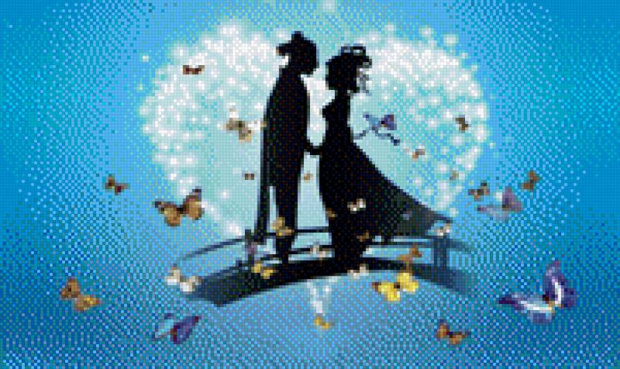 Один сон на двоих - бабочки, мост. сердце, парень и девушка, сон - предпросмотр