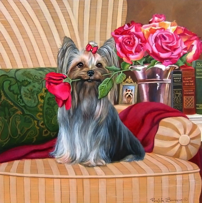 Серия "Друзья человека" - розы, животные, цветы, собаки - оригинал