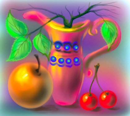 Яркий натюрморт - натюрморт, фрукты - оригинал