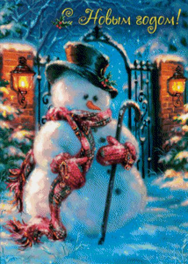 снеговик - новый год, снеговик - предпросмотр