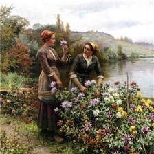 Схема вышивки «цветочницы»