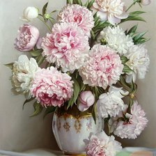 Схема вышивки «пионы»