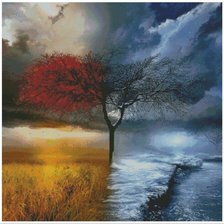 Схема вышивки «Двойственность»