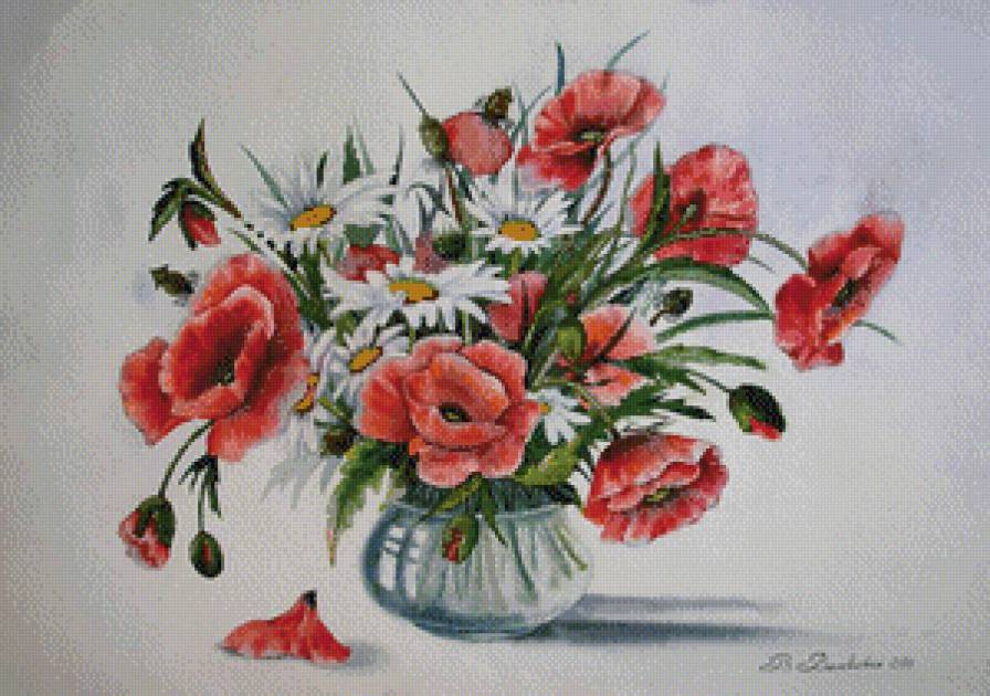 маки - букет цвеы - предпросмотр