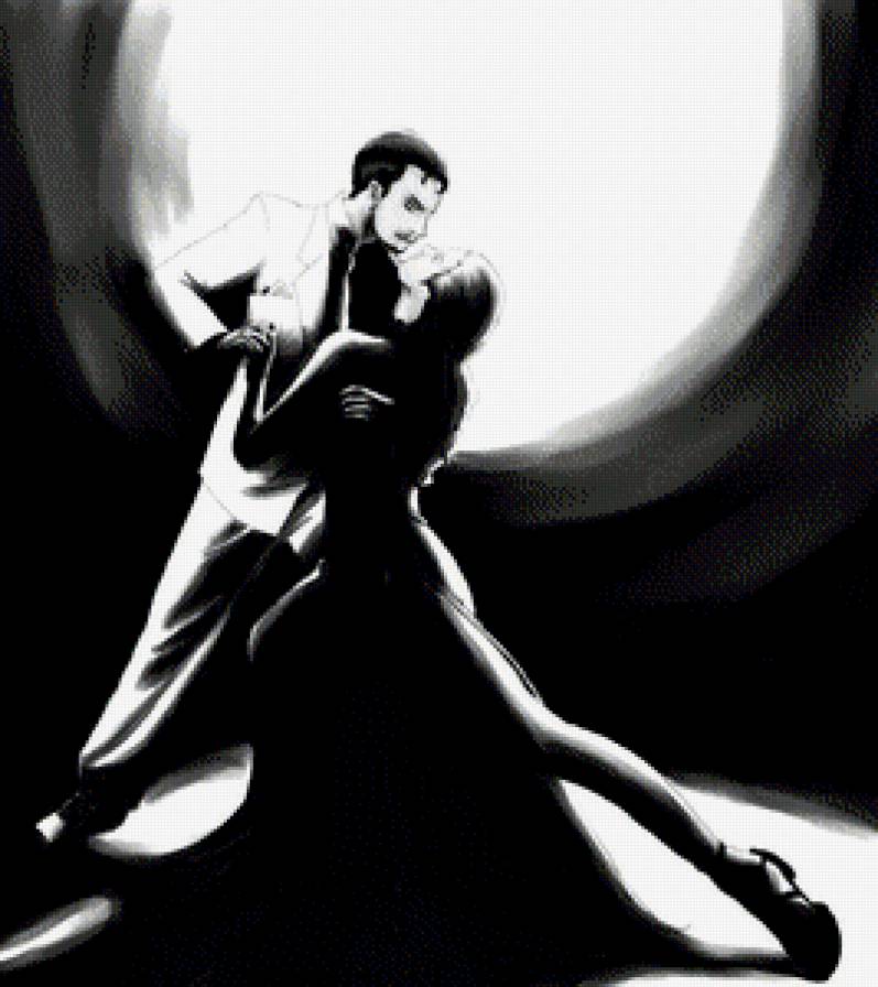 танго под луной - пара, женщина, мужчина, танец, романтика - предпросмотр