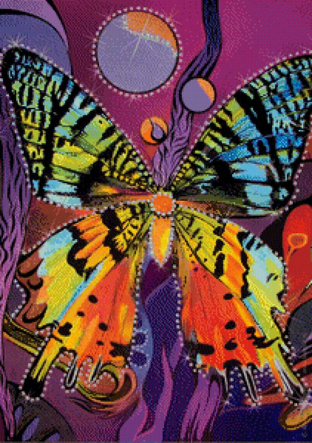 бабочка - картина - предпросмотр