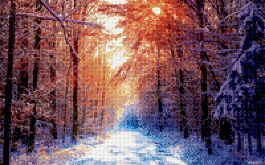 зимний день - пейзаж - предпросмотр