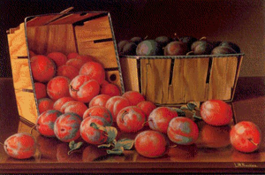 Россыпь сливы - натюрморт, слива, ягоды - предпросмотр