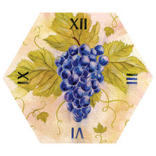 Оригинал схемы вышивки «Часы с виноградом» (№531482)