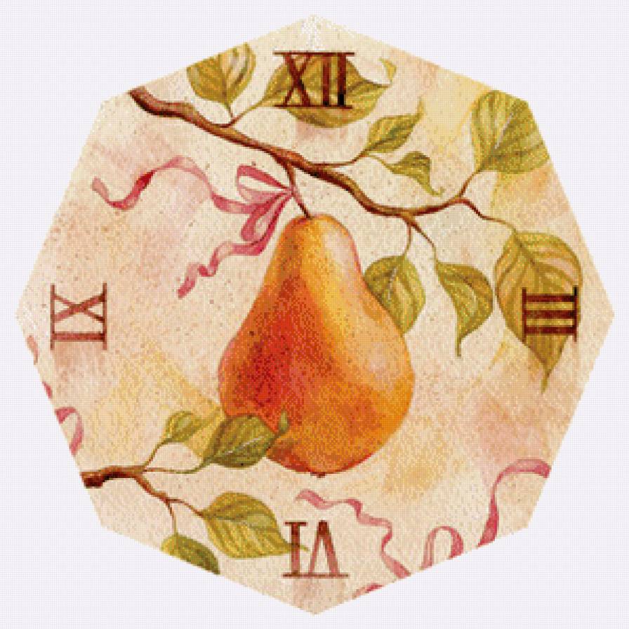 Часы с грушей - груши, часы - предпросмотр