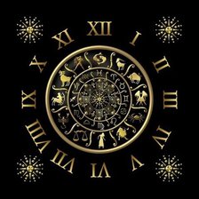 Схема вышивки «Часы знаки зодиака»