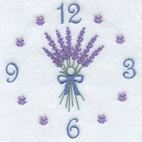 Часы с лавандой - часы, лаванда, цветы - оригинал