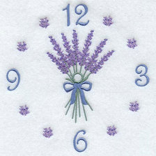 Оригинал схемы вышивки «Часы с лавандой» (№531523)