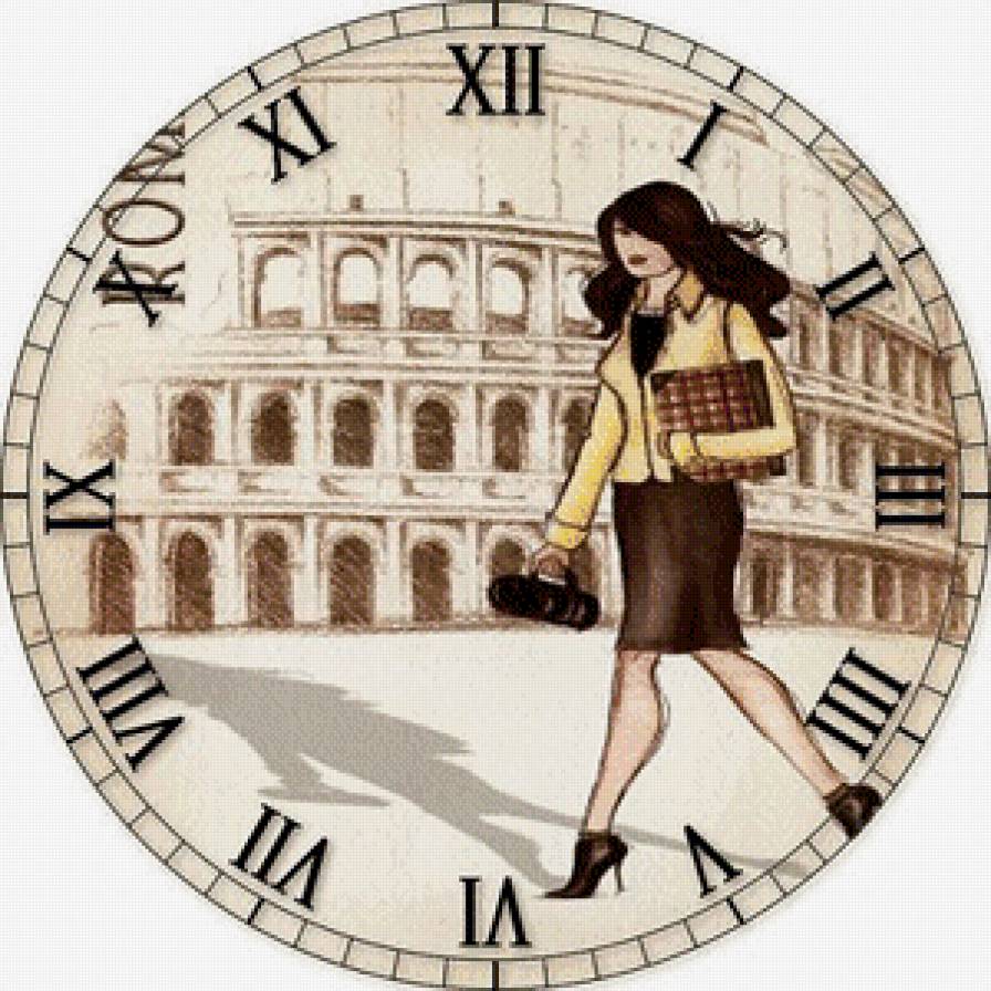 Часы с леди - часы, девушка - предпросмотр