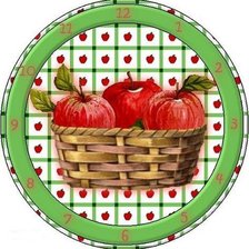 Оригинал схемы вышивки «Часы с яблоками» (№531533)