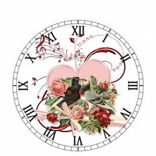 Оригинал схемы вышивки «Часы "Мелодия любви"» (№531539)