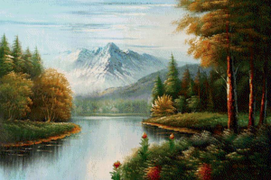 лесное озеро - красота природы - предпросмотр