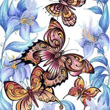 Оригинал схемы вышивки «бабочки» (№531880)