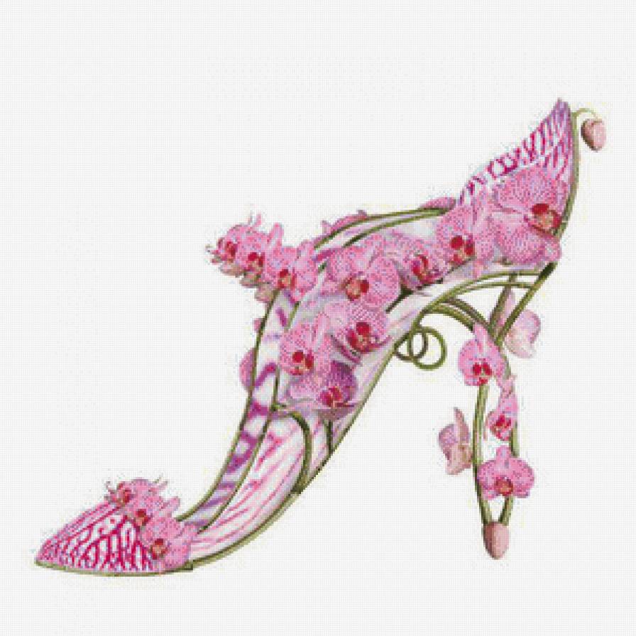 туфелька из орхидей - туфля, обувь, дамские штучки - предпросмотр