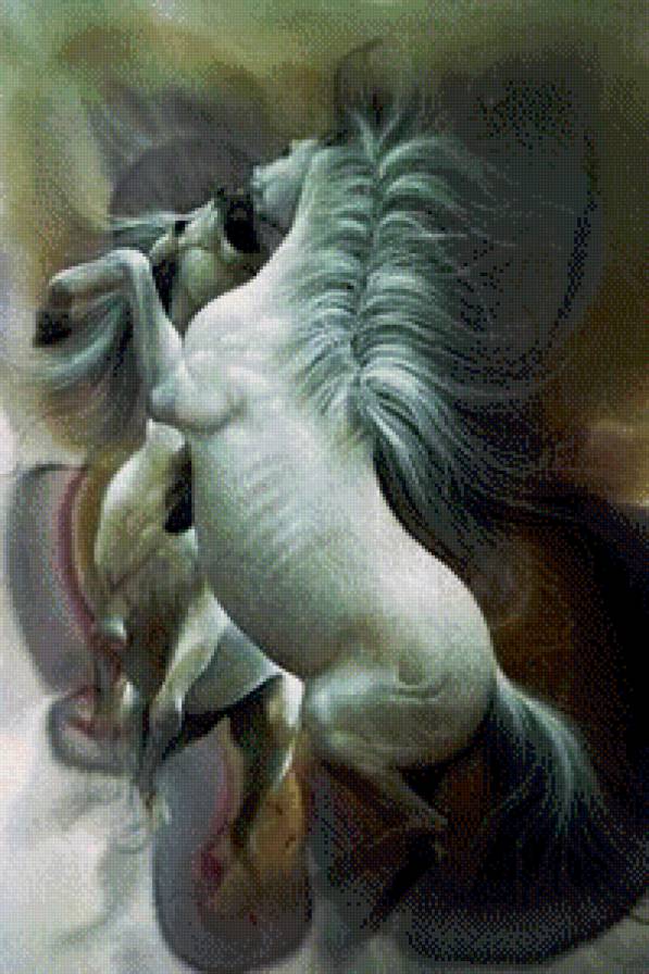 кони - животные, легенда, сказка, существа, миф, лошади, кони, единороги - предпросмотр