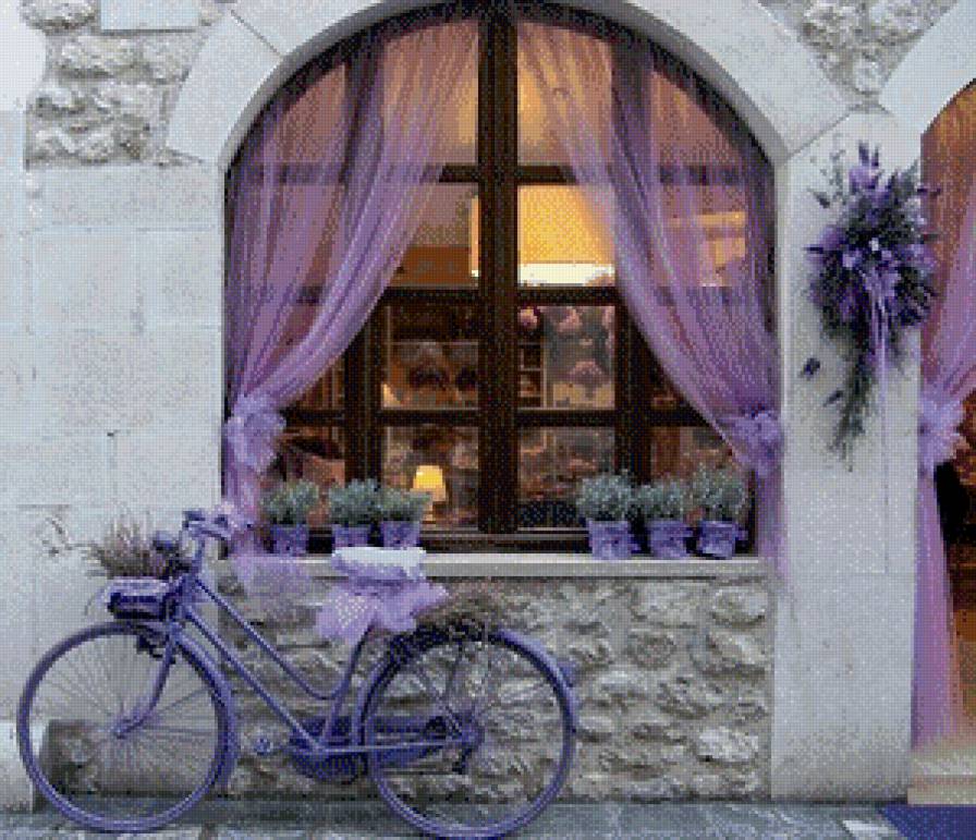Окно - город, улица, окно, велосипед - предпросмотр