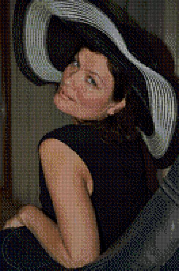 дама в шляпе) - предпросмотр