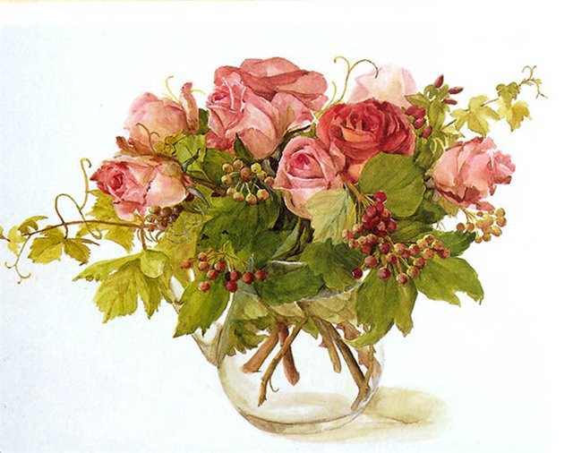 Осенние розы - розы, букет - оригинал