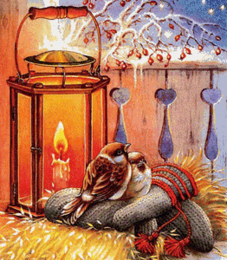 Воробьи - свеча, воробьи, птички - предпросмотр