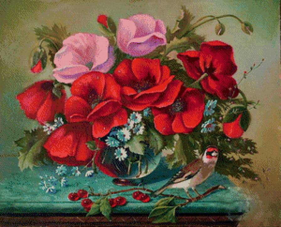 маки - букет цвеы - предпросмотр