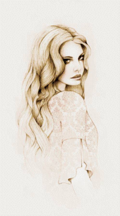 Девушка - красавица, девушка, дама - предпросмотр