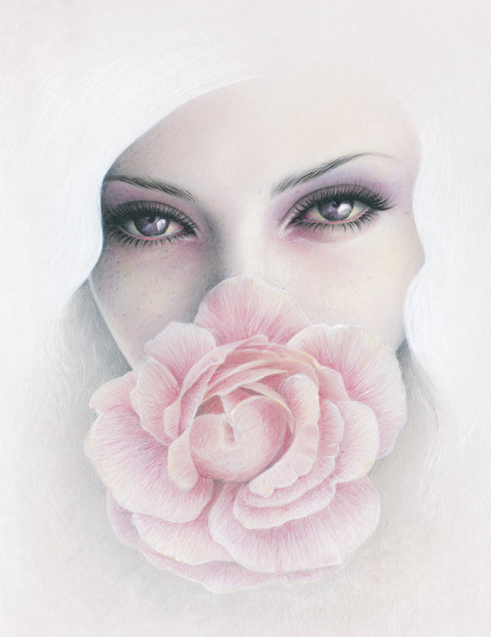 Девушка с розой - девушка, красавица - оригинал