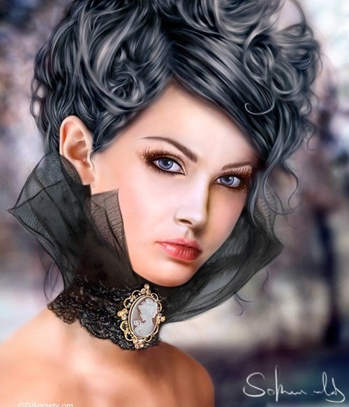 Эффектная красавица - дама, девушка, красавица - оригинал