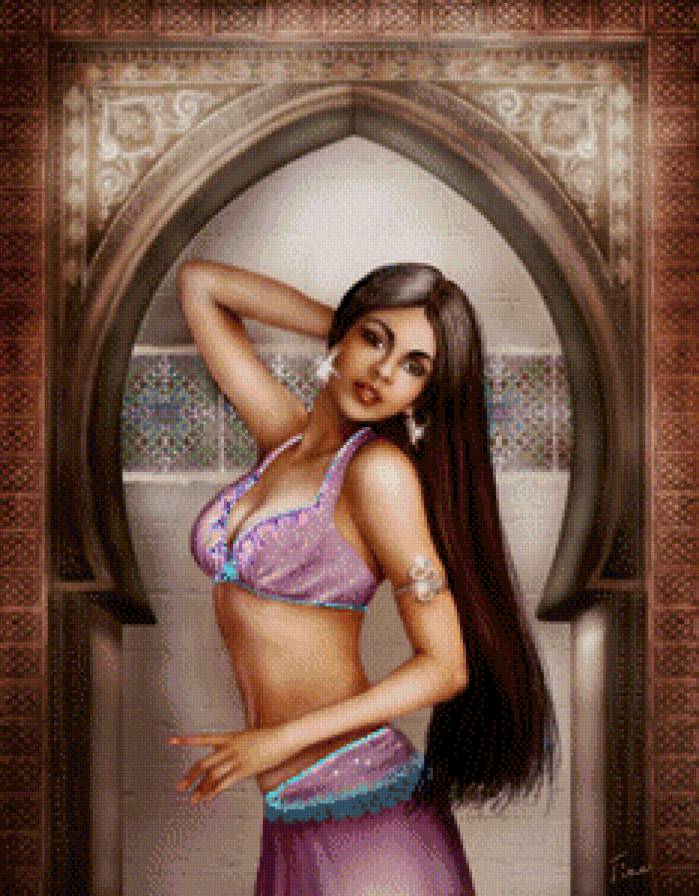 Восточная девушка - красавица, дама, девушка, восток - предпросмотр