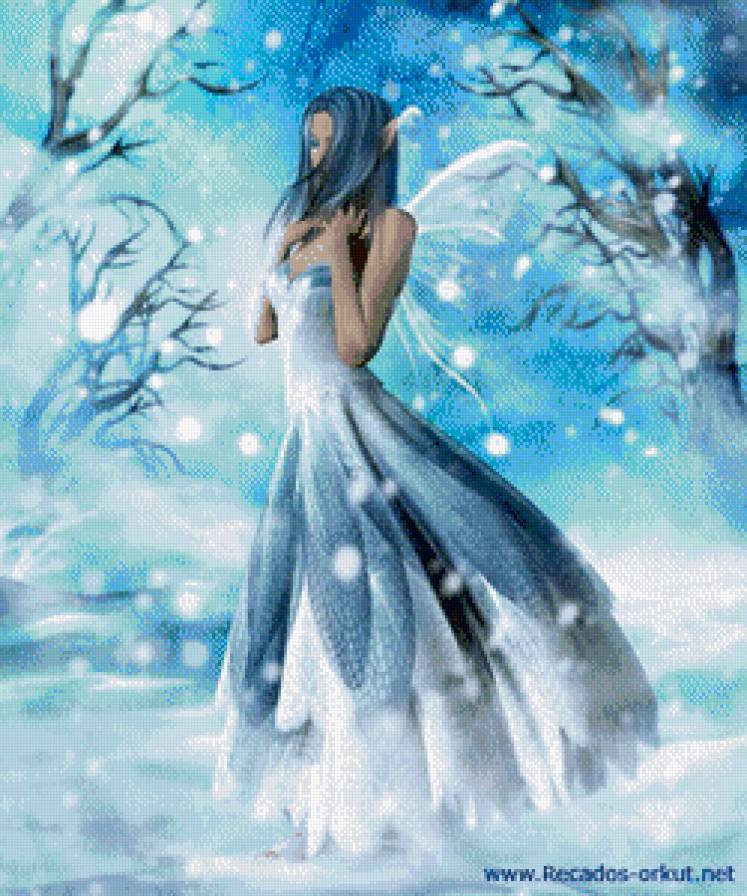 фея зимы - картина фэнтэзи - предпросмотр