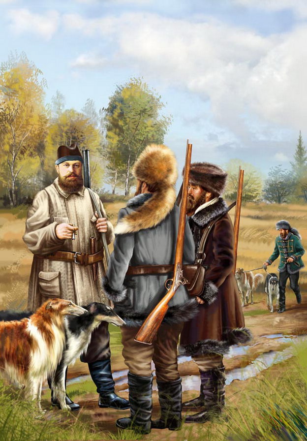 Александр III на охоте - елена доведова, картина, романовы - оригинал
