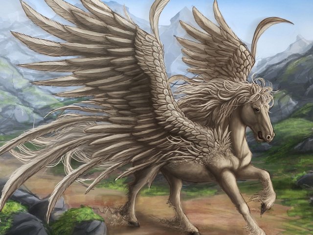 Пегас - фэнтези, пегас - оригинал