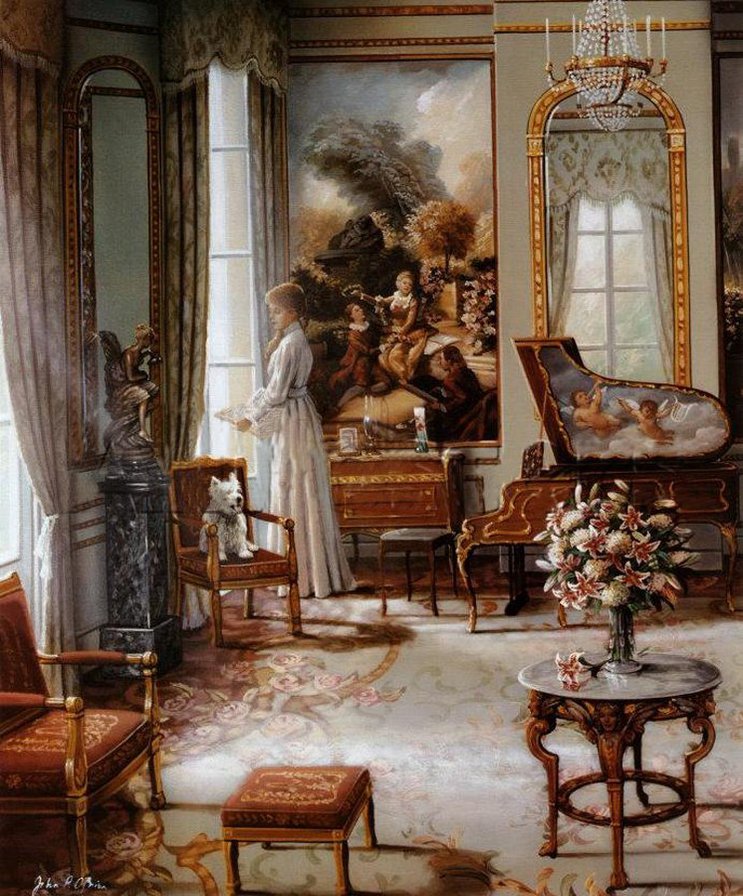 John P. O’Brien - девушка, комната, америкинские художники - оригинал