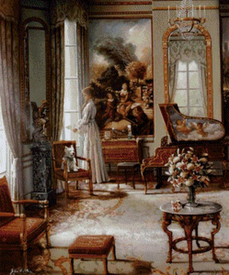 John P. O’Brien - девушка, америкинские художники, комната - предпросмотр